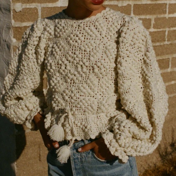 Doen Sweaters - SOLD ❤️ NWOT Doen Heirloom Maddalena pullover sweater - XS-S